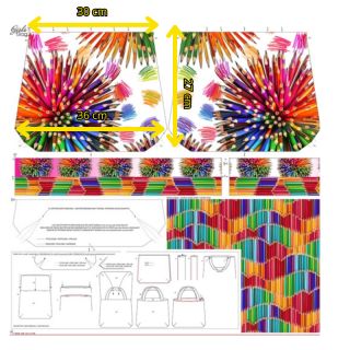 Decoration fabric KIDS BAG Pencil explosion panel