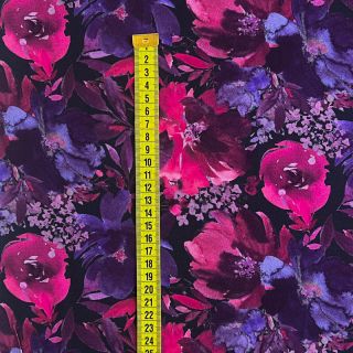 Viscose ROSELLA STRETCH Flowers digital print