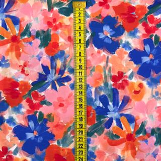 Viscose RADIANCE Cornelia flowers pink digital print