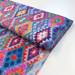 Viscose RADIANCE Geometric petrol digital print