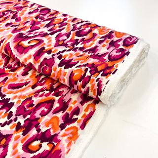 Viscose STRETCH Ikat fuchsia