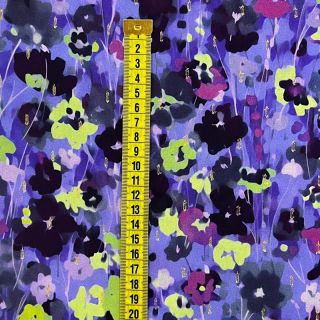 Viscose LUREX Dark night flowers digital print