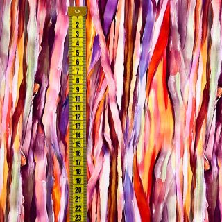 Viscose RADIANCE Abstract stripes pink digital print