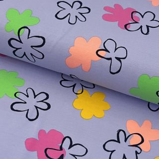 Jersey Flower prints purple