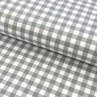 Cotton fabric FLANNEL Check sage