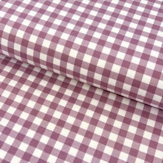 Cotton fabric FLANNEL Check mauve