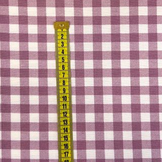 Cotton fabric FLANNEL Check mauve