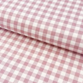 Cotton fabric FLANNEL Check light pink