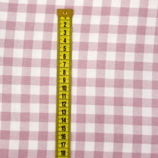 Cotton fabric FLANNEL Check light pink