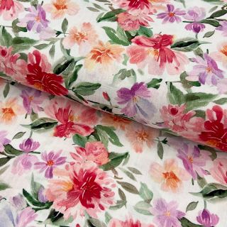 Double gauze/muslin Sunny flowers digital print