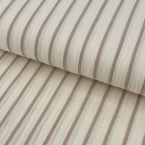 Double gauze/muslin YARN DYED Thin strip beige