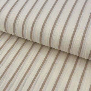 Double gauze/muslin YARN DYED Thin strip beige