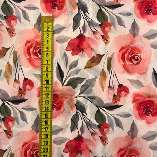 Cotton fabric VOILE Love digital print