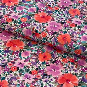 Cotton fabric Expession flowers digital print