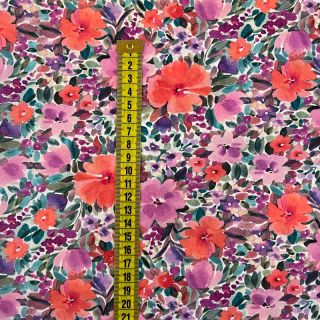 Cotton fabric Expession flowers digital print