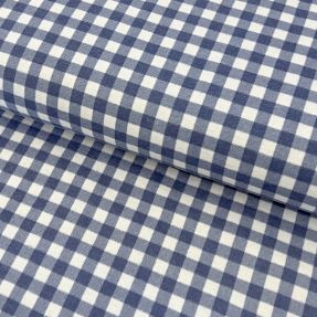 Cotton fabric FLANNEL Check blue