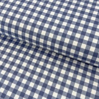 Cotton fabric FLANNEL Check blue