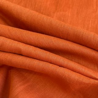 Linen enzyme washed 170 g pumpkin orange