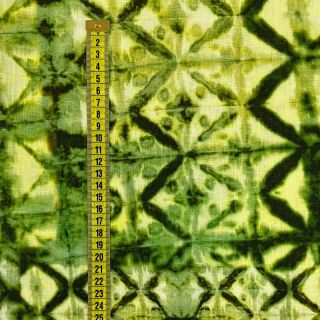 Linen viscose Shibori TIE DYE green digital print