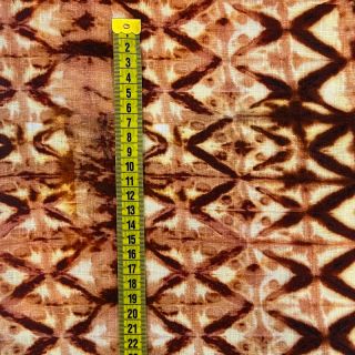 Linen viscose Shibori TIE DYE brown digital print