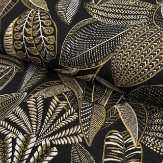 Decoration fabric jacquard Legende noir