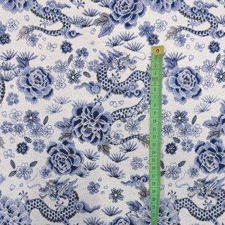 Decoration fabric jacquard Draco blue