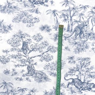 Cotton fabric Acajou blue