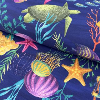 Decoration fabric premium Underwater sea life digital print