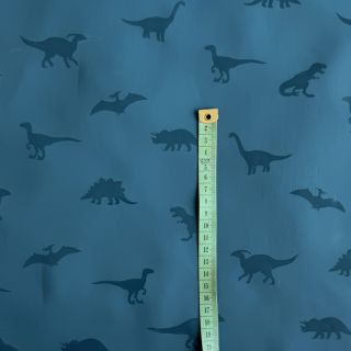 Raincoat fabric Dinosaurs blue