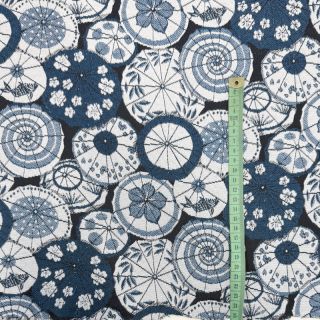 Decoration fabric jacquard Kusmi bleu