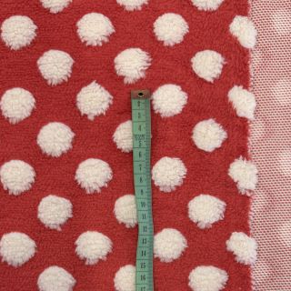 Fleece TEDDY Dots red