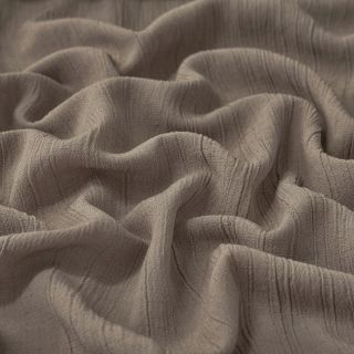 Linen viscose CRINCLE taupe