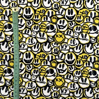 Jersey Pulling faces yellow digital print