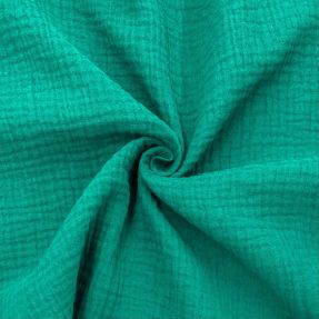 Double gauze/muslin dark teal ORGANIC