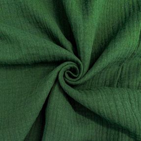 Double gauze/muslin dark green ORGANIC